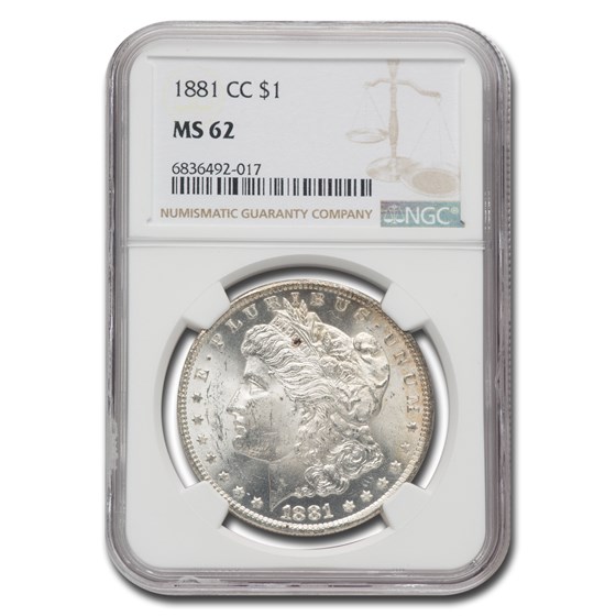 1881-CC Morgan Dollar MS-62 NGC 1881-CC Morgan Dollar MS-62 NGC